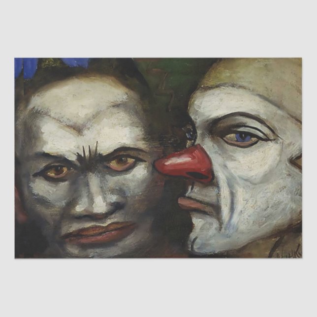 Two Clowns by Walt Kuhn Tissue Paper (Front)