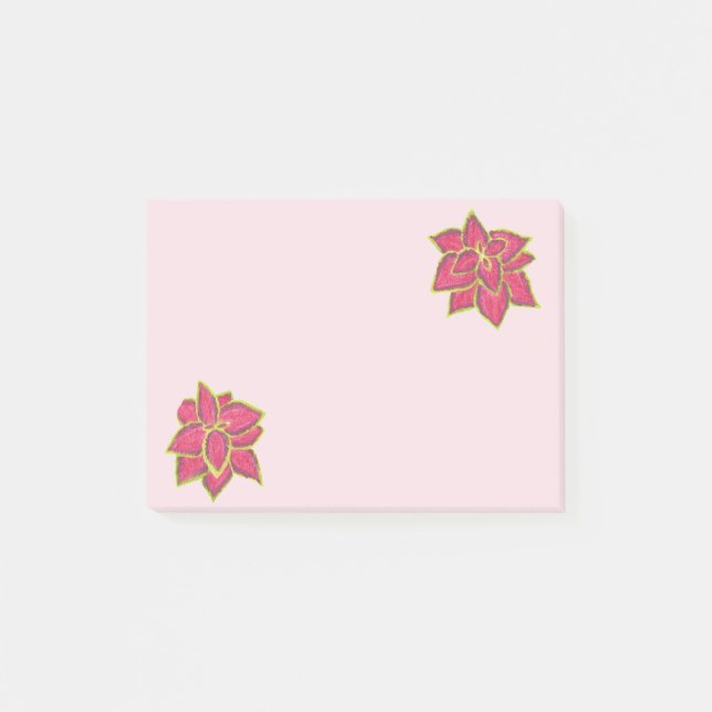Two Coleus Flowers Plants Watercolor Post It Notes (Front)