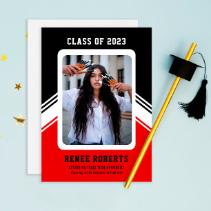 TWO COLOR CUSTOM PHOTO Graduation Announcement