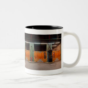 Two-colored cup black old Elbe tunnel