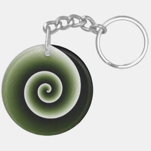 Two Colored Spiral Art Keychain