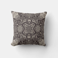 Two colors Vintage seamless pattern. Contour arabi