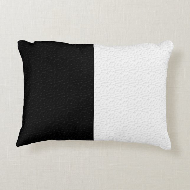 Two Colour Black And White Accent Pillow (Back)