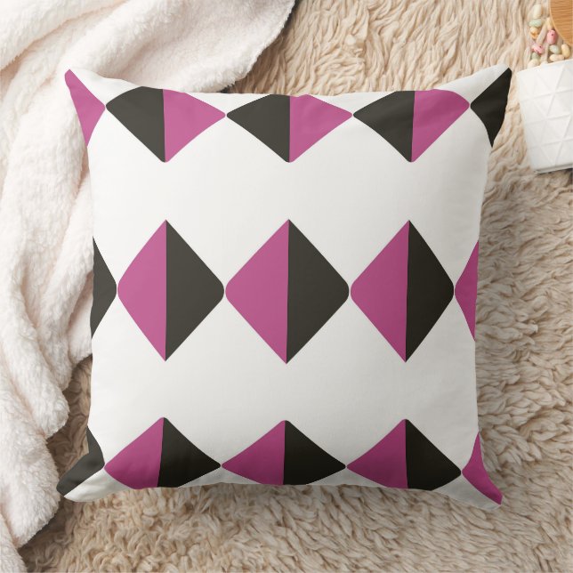 Two colour geometric  throw pillow (Blanket)