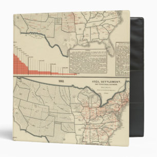 Two colour lithographed maps of United States Binder