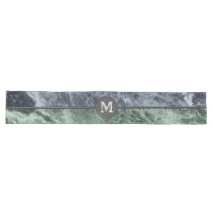 Two colour marble monogram - Pick your colours Long Table Runner