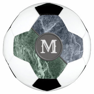 Two colour marble monogram - Pick your colours    Soccer Ball