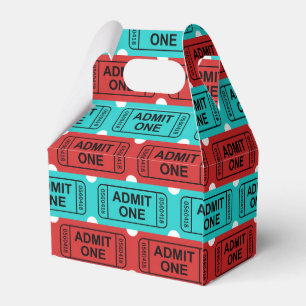 Two colour movie ticket party favour box