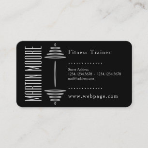 Two coloured side black and white fitness business card