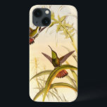 Two Colourful Hummingbirds Aiming for Same Flower iPhone 13 Case<br><div class="desc">Artist John Gould was passionate about birds. In this coloured drawing,  the two hummingbirds and the flower are represented beautifully. The details in this colourful fine art will delight any art lover.</div>