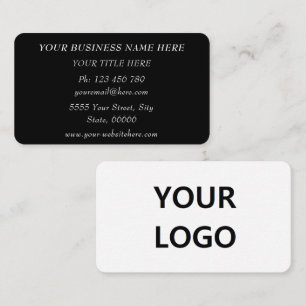 Two Colours Business Cards with Logo Personalized