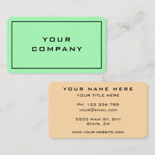 Two Colours Business Logo Professional Personalize Business Card