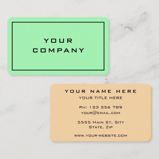 Two Colours Business Logo Professional Personalize Card (Front/Back)