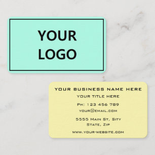 Two Colours Company Logo Professional Personalized Business Card
