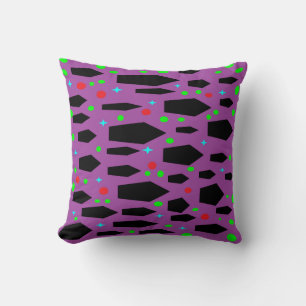 Two colours each side purple and red throw pillow