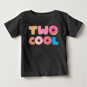 Two Cool 2nd Birthday Doughnut Theme 2 Year Old Gi Baby T-Shirt