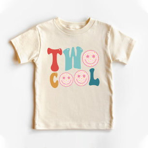 Two Cool 2nd Birthday Smile Face Natural Toddler T-shirt