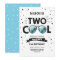 Two Cool birthday invitation boy 2nd birthday Blue