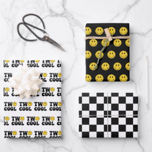 Two Cool Boy 2nd Birthday Party Wrapping Paper Sheet