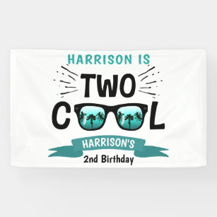 Two Cool Boys 2nd Birthday Banner