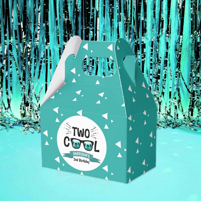 Two Cool Boys 2nd Birthday Favor Box (Creator Uploaded)