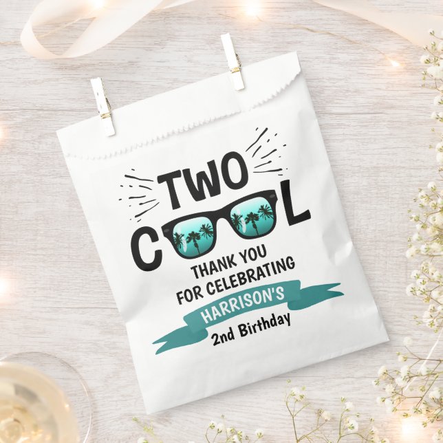 Two Cool Boys 2nd Birthday Favour Bag (Clipped)