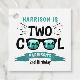 Two Cool Boys 2nd Birthday Favour Tags