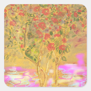 Two Cool Camellias Square Sticker
