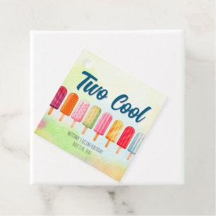 Two Cool Cute Popsicles Second Birthday  Favour Tags