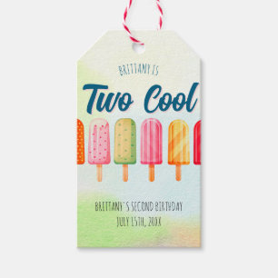 Two Cool Cute Popsicles Second Birthday  Gift Tags