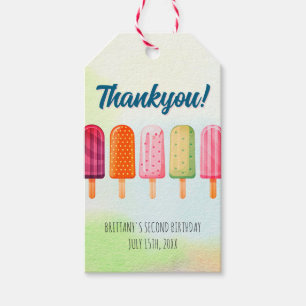 Two Cool Cute Popsicles Second Birthday Gift Tags
