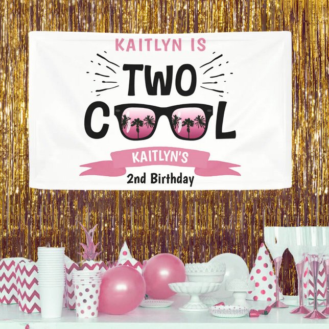 Two Cool Girls 2nd Birthday Banner (Creator Uploaded)