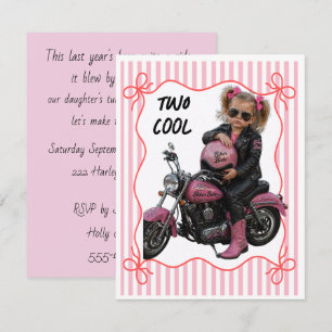 Two Cool Girl's Birthday Party Digital Download  Invitation