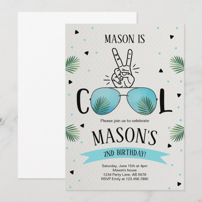 Two Cool  Invitation (Front/Back)
