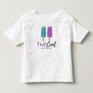 TWO COOL Kid's 2nd Birthday Summer Ice Pop Party Toddler T-shirt