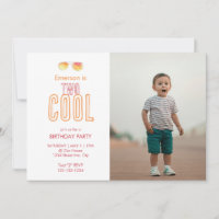 Two Cool Second Birthday Invitation