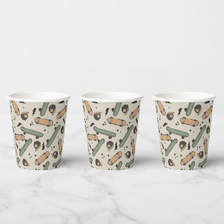 Two Cool Skateboard Birthday  Paper Cups