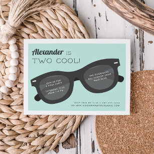 Two Cool   Summer Sunnies Birthday Party Invite