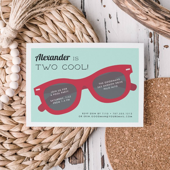 Two Cool | Summer Sunnies Birthday Party Invite (Creator Uploaded)