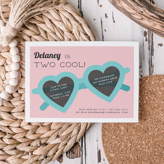 Two Cool | Summer Sunnies Birthday Party Invite (Creator Uploaded)