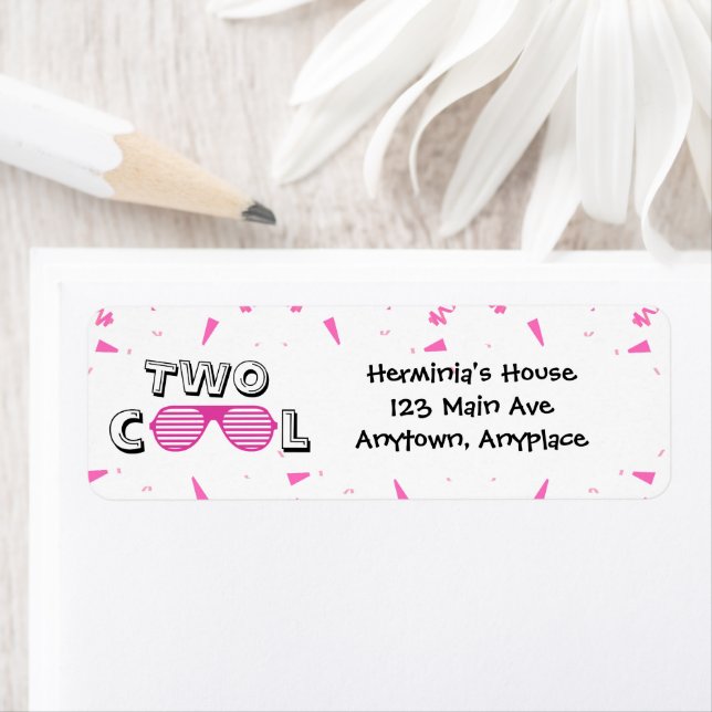 TWO Cool Sunglass 2nd Birthday Party Paper Plates (Insitu)