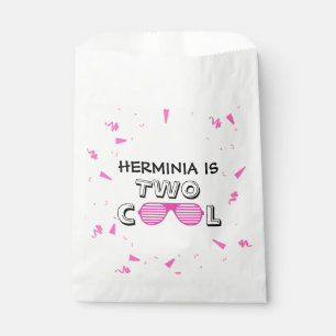 TWO Cool Sunglass 2nd Birthday Party Paper Plates Favour Bag