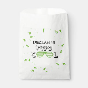 TWO Cool Sunglass 2nd Birthday Party Paper Plates Favour Bag