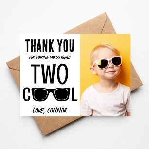Two Cool Thank You Card with Personalized Photo