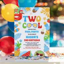Two Cool Tropical Summer Beach 2nd Birthday Party