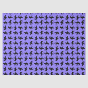 Two Cowboys on Horseback Silhouettes - Periwinkle Tissue Paper