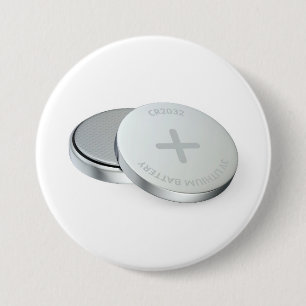 Two CR2032 lithium coin batteries 3 Inch Round Button