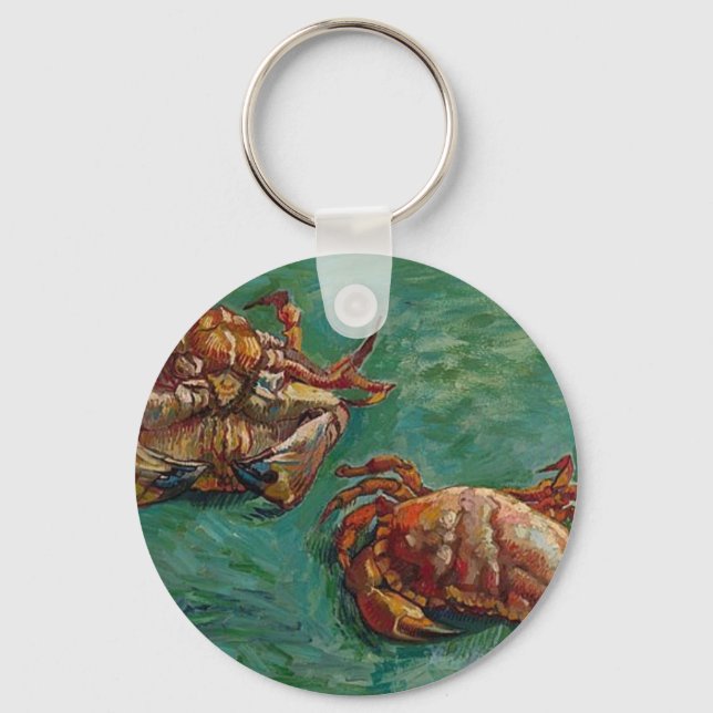 Two Crabs by Vincent van Gogh Keychain (Front)