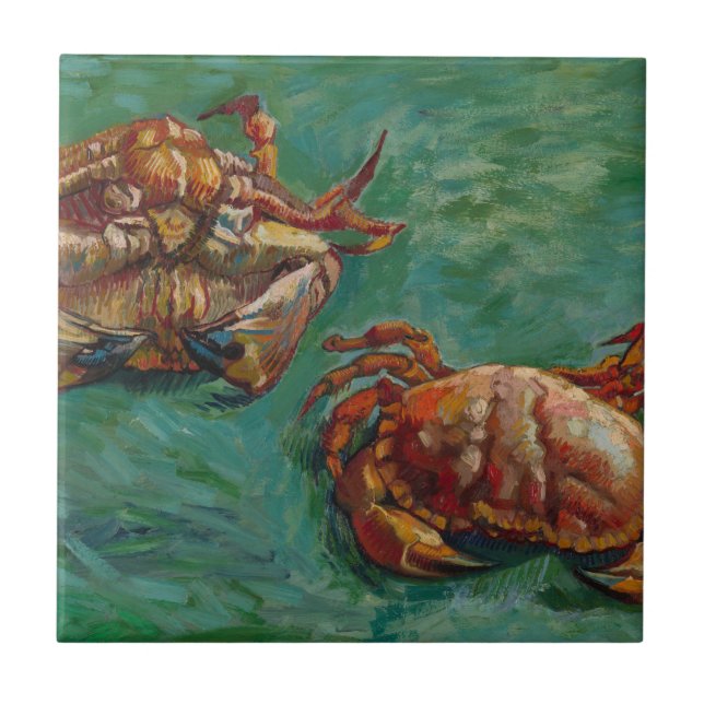 Two Crabs by Vincent van Gogh Tile (Front)