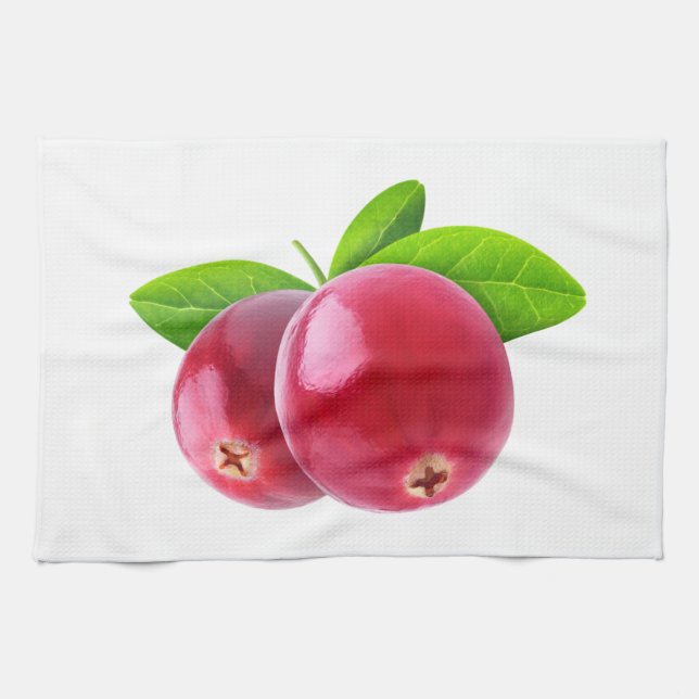 Two cranberries kitchen towel (Horizontal)